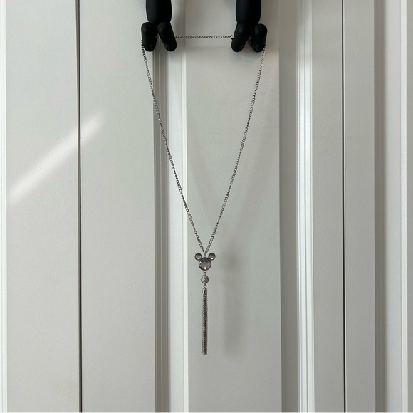 Disney Silver Chain Necklace with Crystal Mickey - Picture 2 of 4